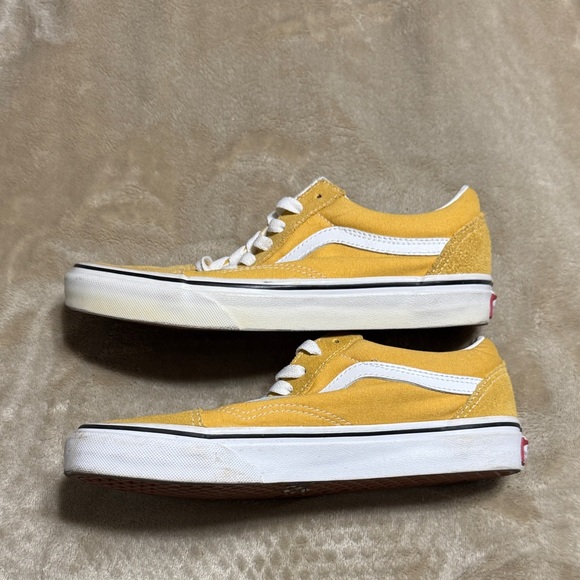 Vans Yellow and White Women's Sneakers - Picture 3 of 5